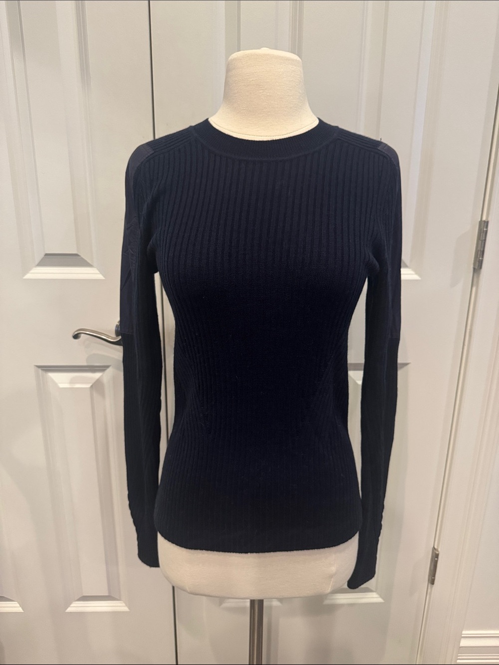 rag & bone Navy Ribbed Crewneck Sweater